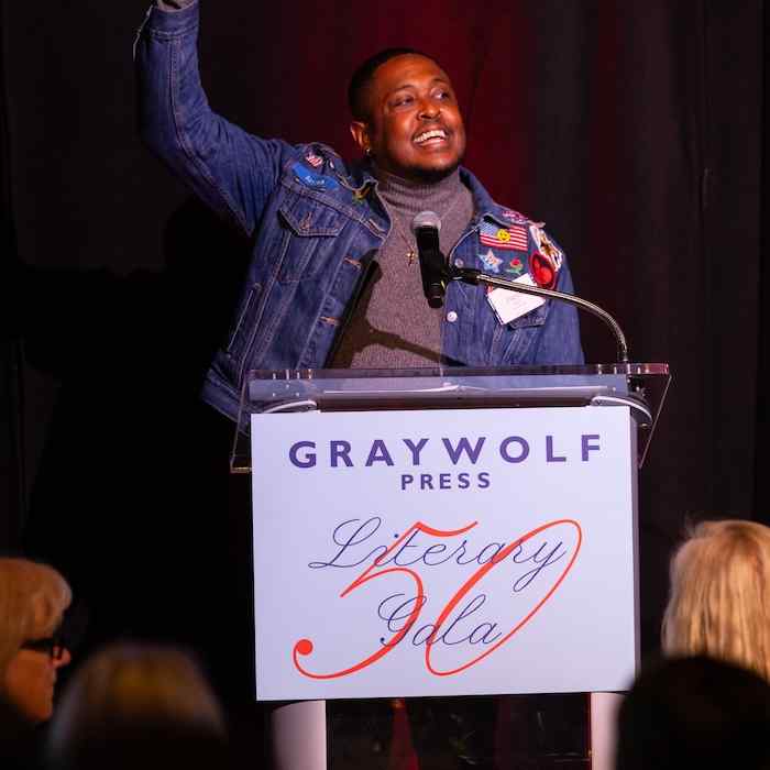 Danez Smith on Stage at Gala